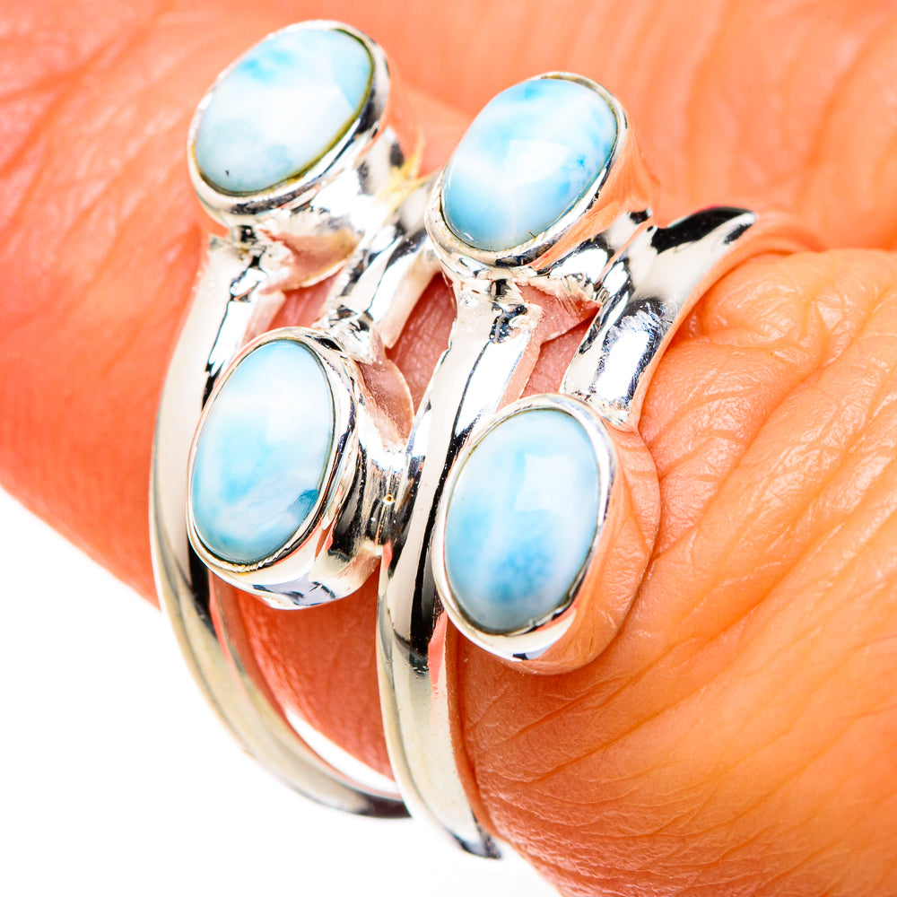Larimar Rings handcrafted by Ana Silver Co - RING127506