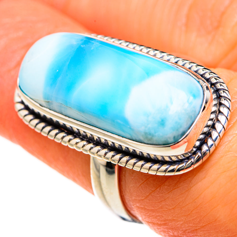 Larimar Rings handcrafted by Ana Silver Co - RING127507