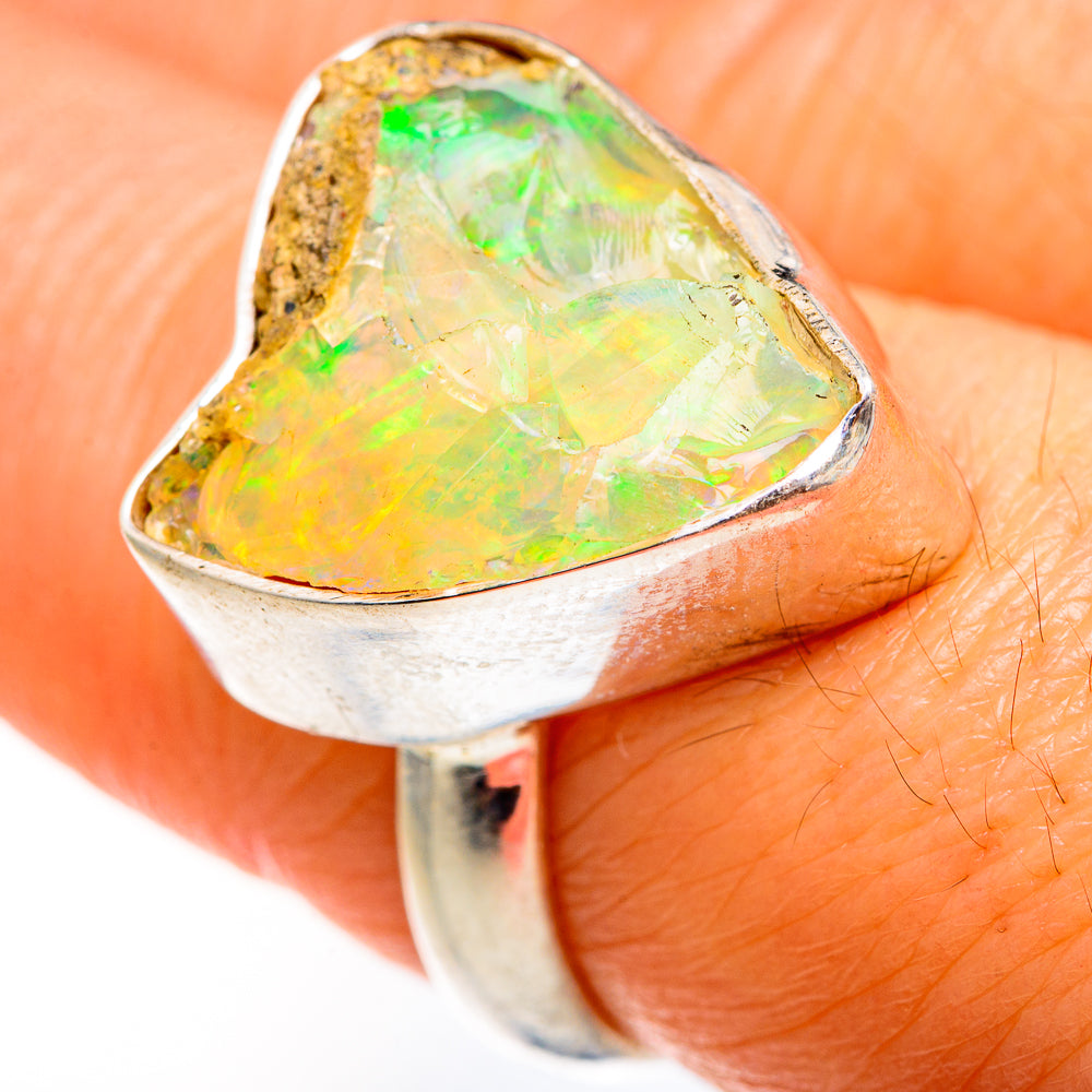 Ethiopian Opal Rings handcrafted by Ana Silver Co - RING127516