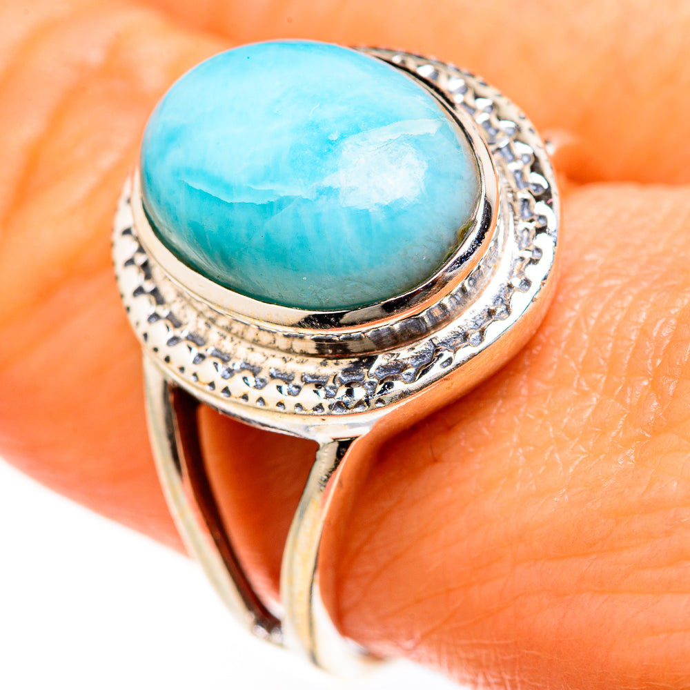 Larimar Rings handcrafted by Ana Silver Co - RING127520