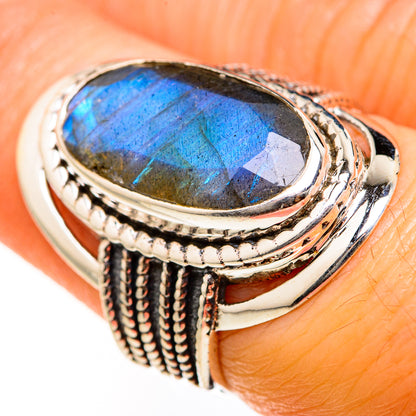 Labradorite Rings handcrafted by Ana Silver Co - RING127521