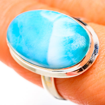 Larimar Rings handcrafted by Ana Silver Co - RING127533