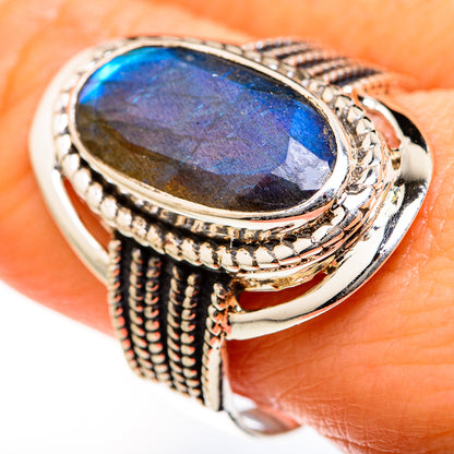 Labradorite Rings handcrafted by Ana Silver Co - RING127534