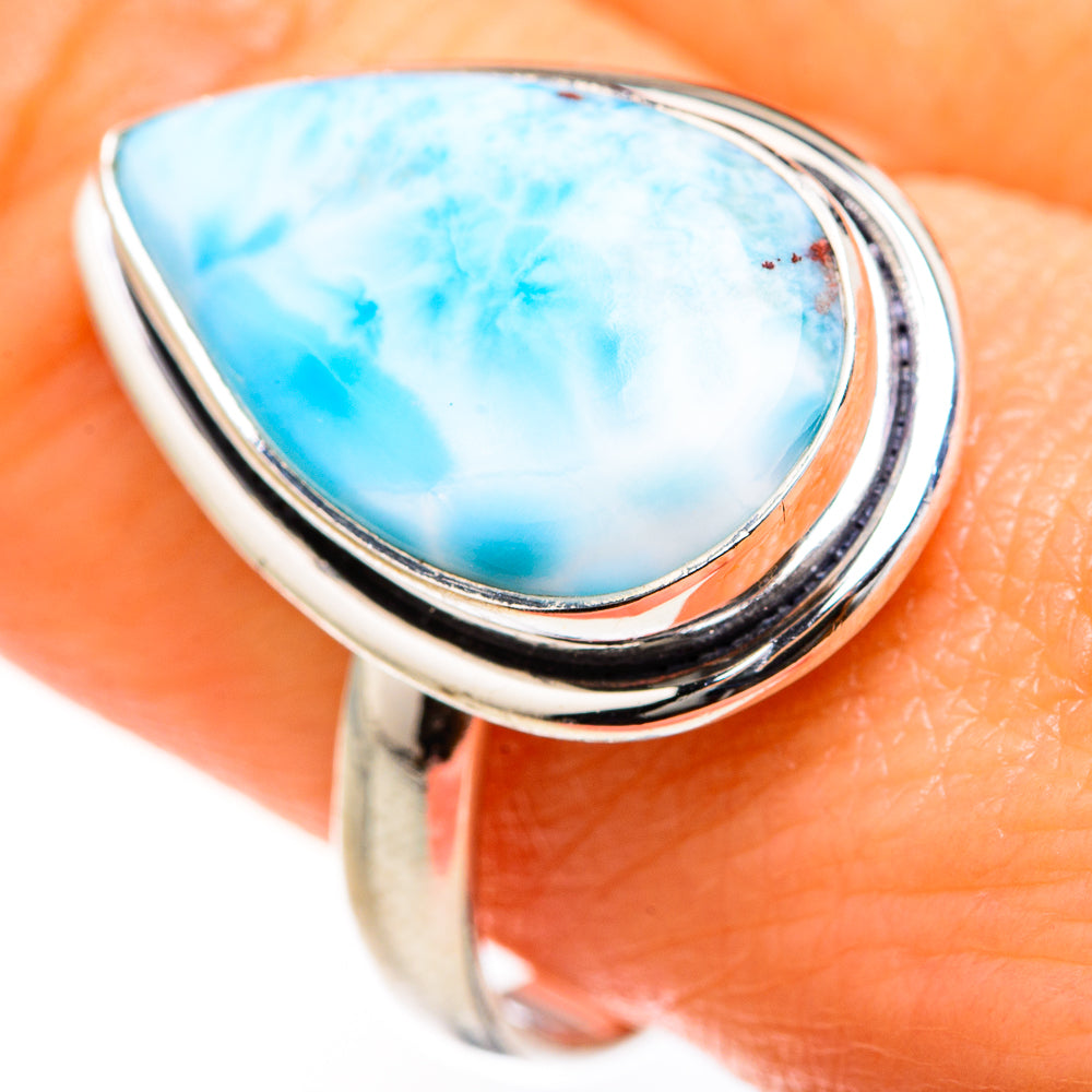 Larimar Rings handcrafted by Ana Silver Co - RING127537