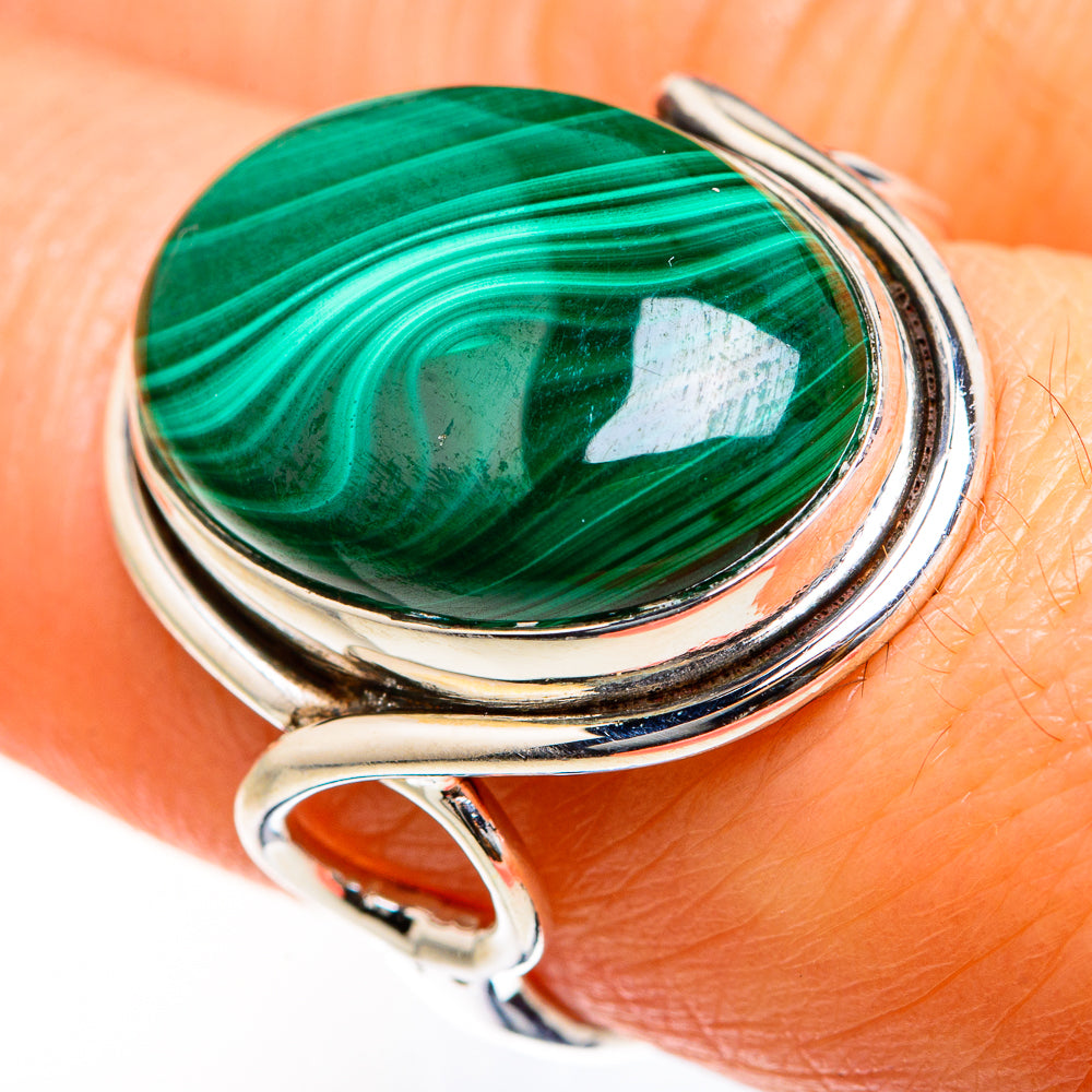 Malachite Rings handcrafted by Ana Silver Co - RING127539