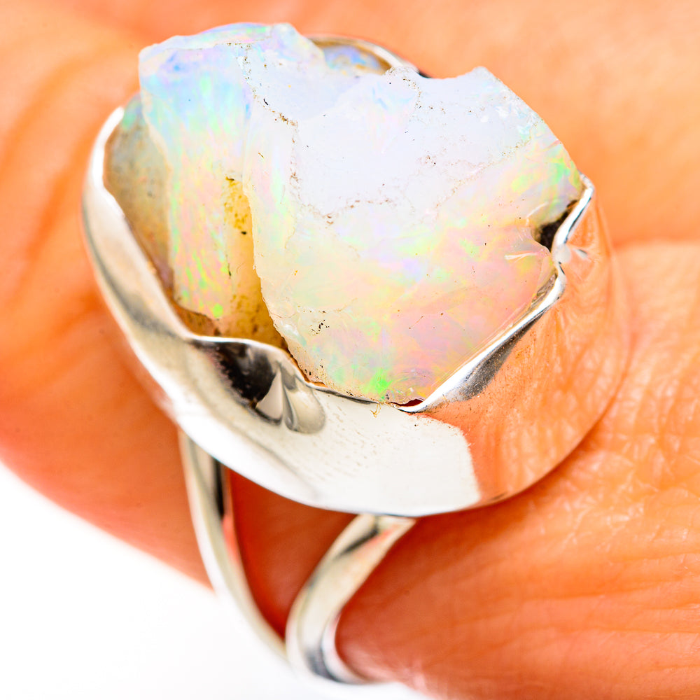 Ethiopian Opal Rings handcrafted by Ana Silver Co - RING127543