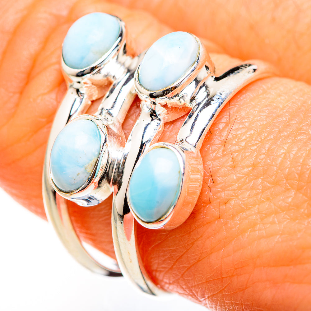 Larimar Rings handcrafted by Ana Silver Co - RING127547