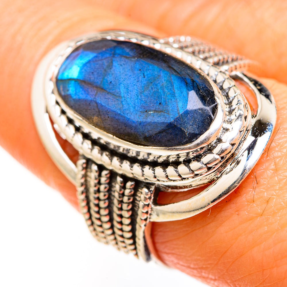 Labradorite Rings handcrafted by Ana Silver Co - RING127549
