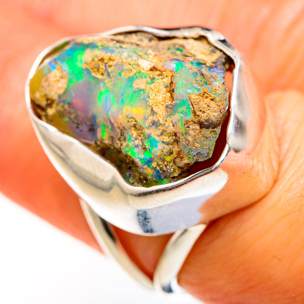 Ethiopian Opal Rings handcrafted by Ana Silver Co - RING127556