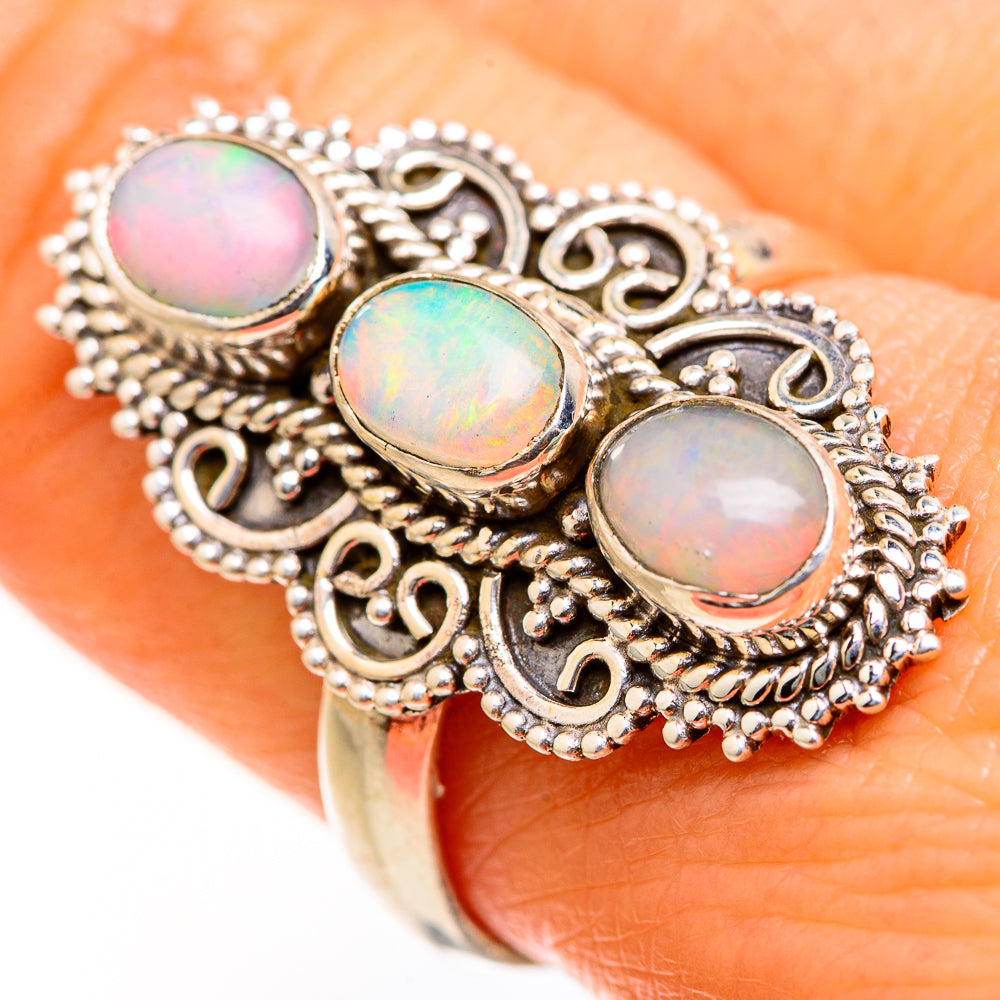 Ethiopian Opal Rings handcrafted by Ana Silver Co - RING127558
