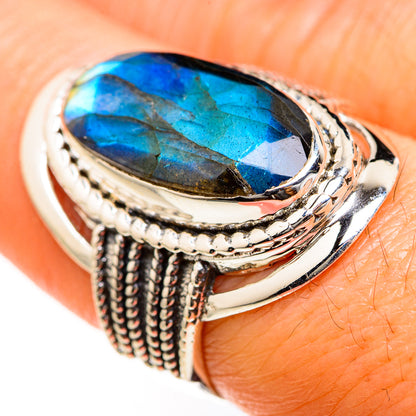 Labradorite Rings handcrafted by Ana Silver Co - RING127560