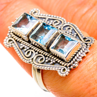 Blue Topaz Rings handcrafted by Ana Silver Co - RING127563