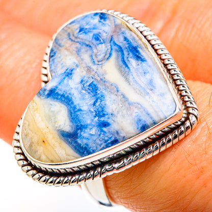 Blue Scheelite Rings handcrafted by Ana Silver Co - RING127574