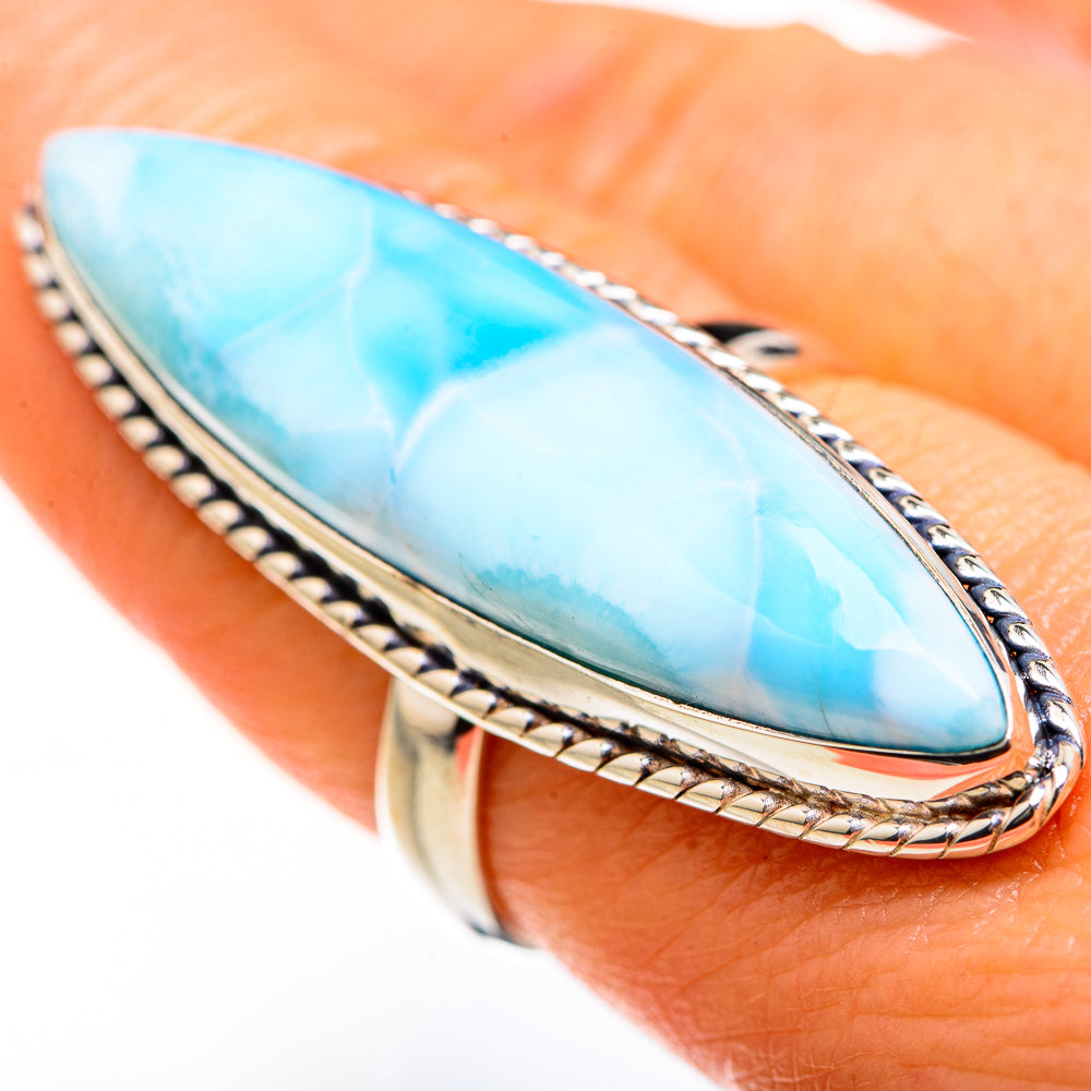 Larimar Rings handcrafted by Ana Silver Co - RING127576