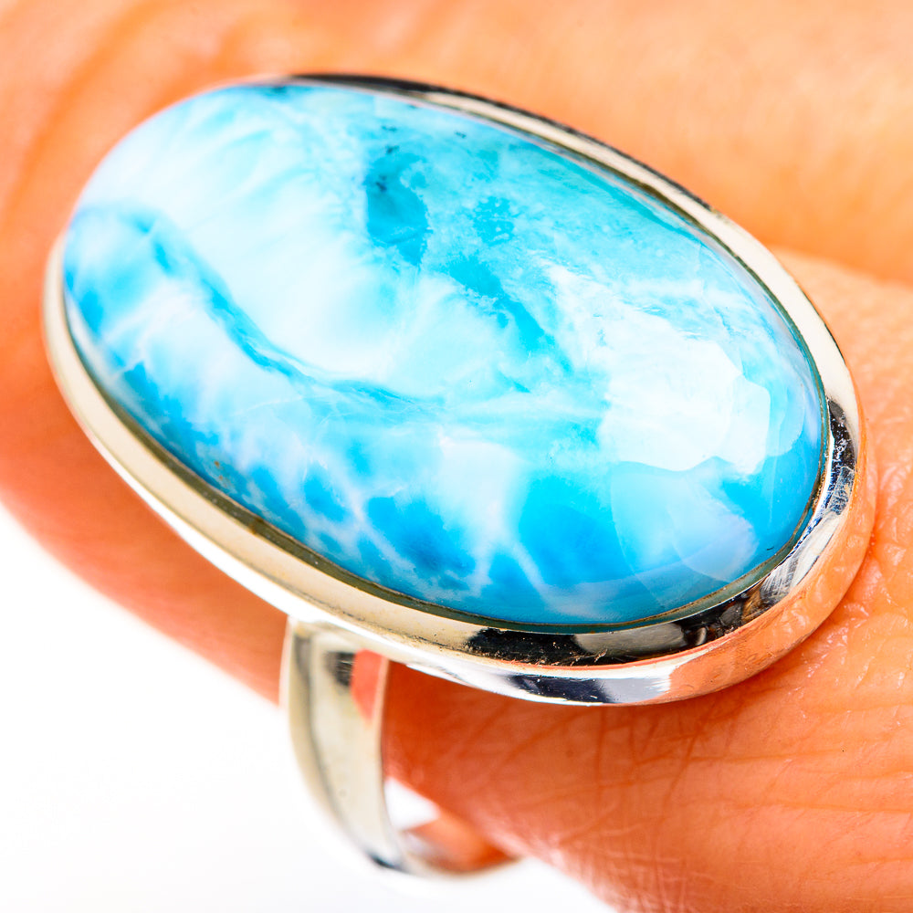 Larimar Rings handcrafted by Ana Silver Co - RING127578