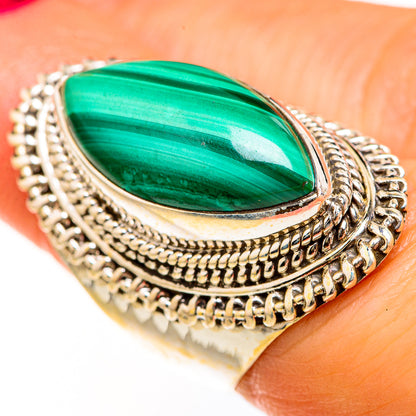 Malachite Rings handcrafted by Ana Silver Co - RING127582