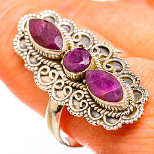 Red Sillimanite Rings handcrafted by Ana Silver Co - RING127583