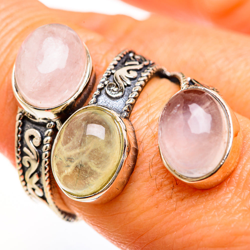 Rainbow Moonstone Rings handcrafted by Ana Silver Co - RING127590