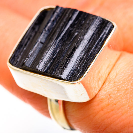 Black Tourmaline Rings handcrafted by Ana Silver Co - RING127596