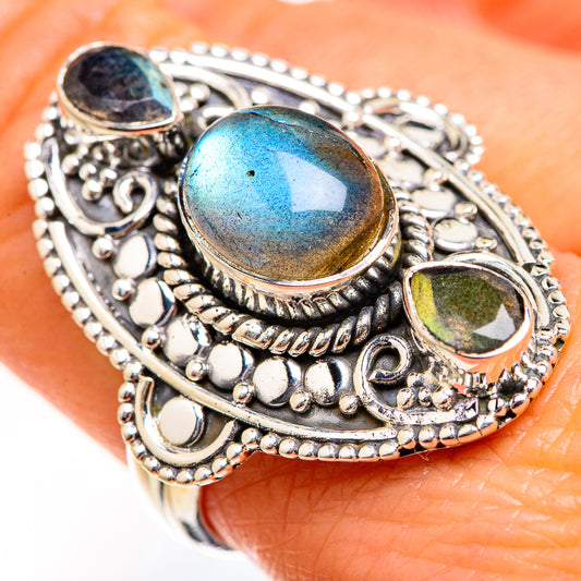 Labradorite Rings handcrafted by Ana Silver Co - RING127599
