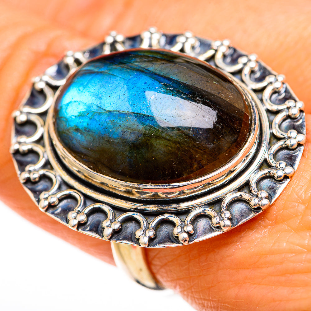 Labradorite Rings handcrafted by Ana Silver Co - RING127605