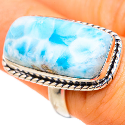 Larimar Rings handcrafted by Ana Silver Co - RING127608