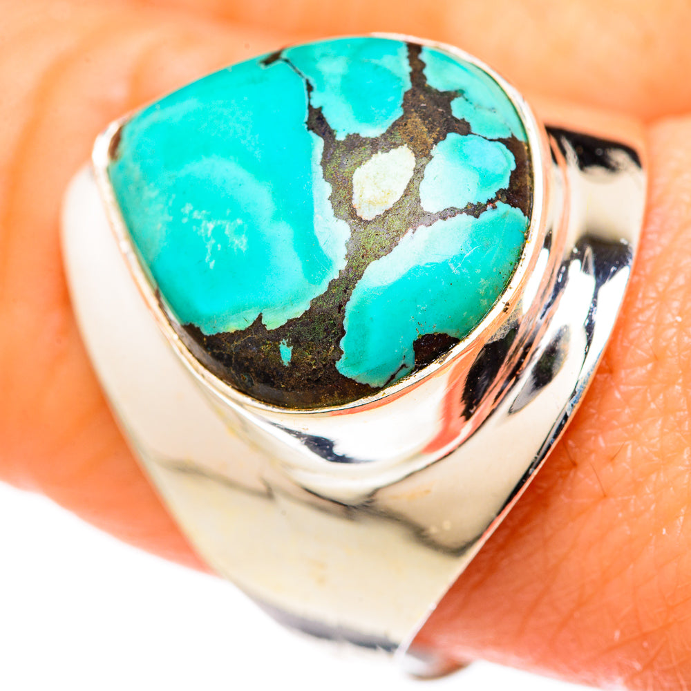 Tibetan Turquoise Rings handcrafted by Ana Silver Co - RING127612