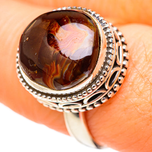Mexican Fire Agate Rings handcrafted by Ana Silver Co - RING127614