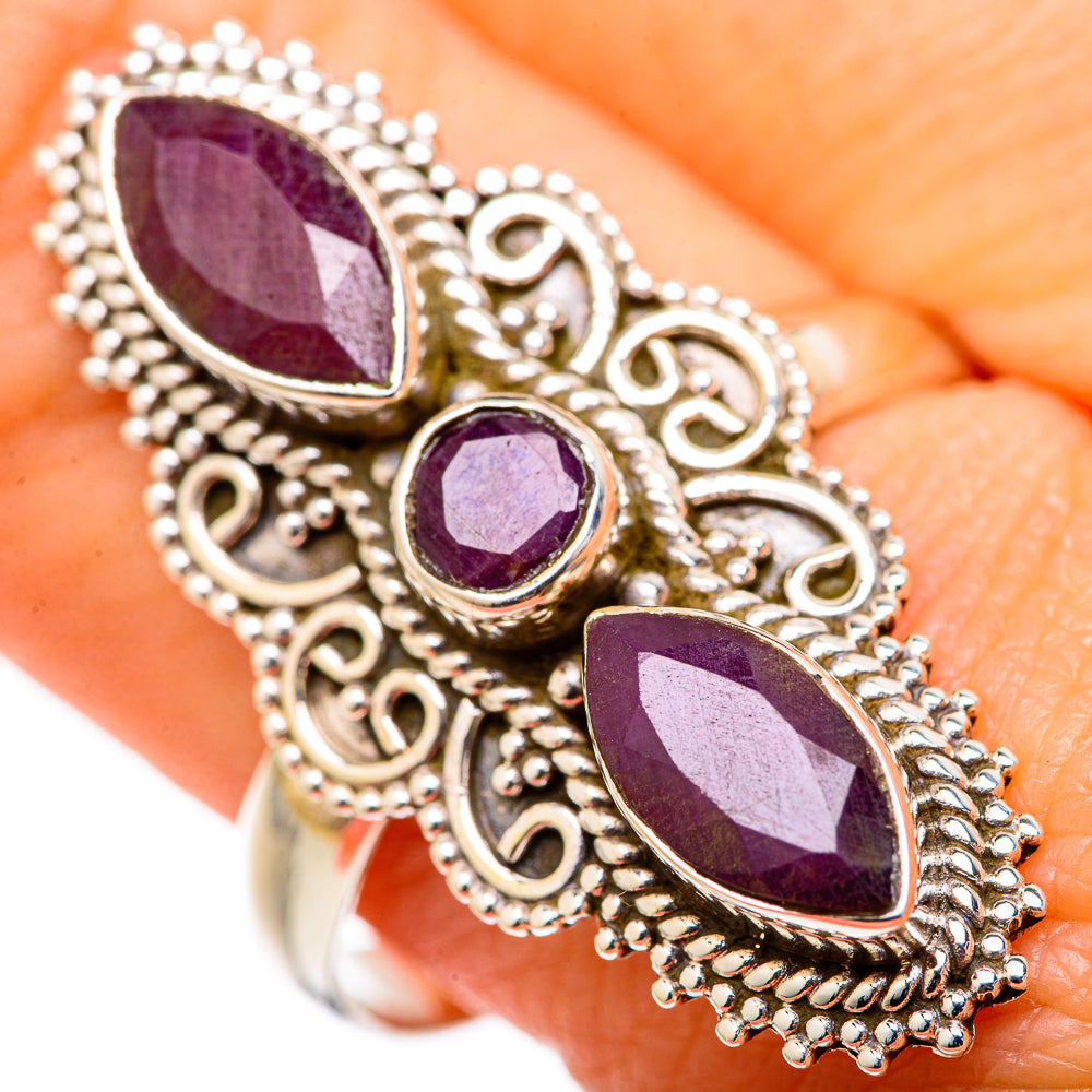 Red Sillimanite Rings handcrafted by Ana Silver Co - RING127616