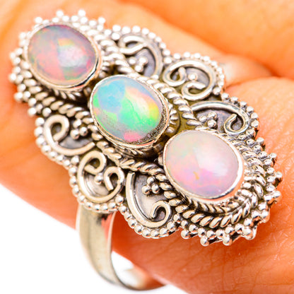 Ethiopian Opal Rings handcrafted by Ana Silver Co - RING127625