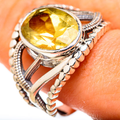 Lemon Quartz Rings handcrafted by Ana Silver Co - RING127630