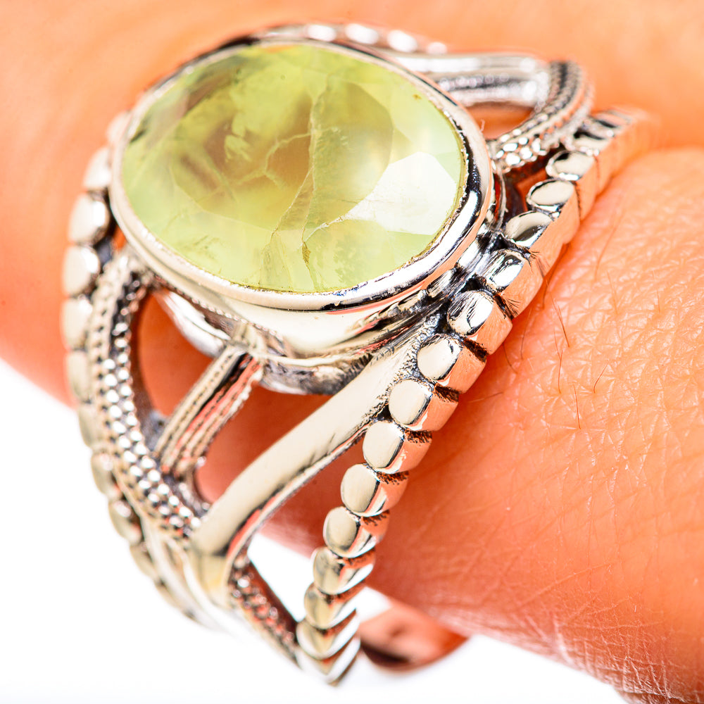 Prehnite Rings handcrafted by Ana Silver Co - RING127637