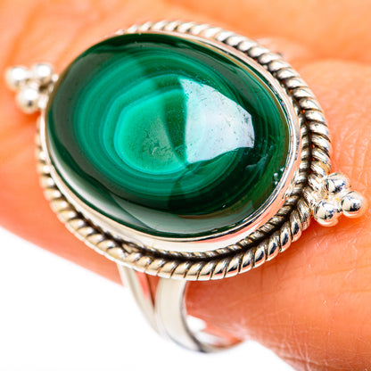 Malachite Rings handcrafted by Ana Silver Co - RING127638