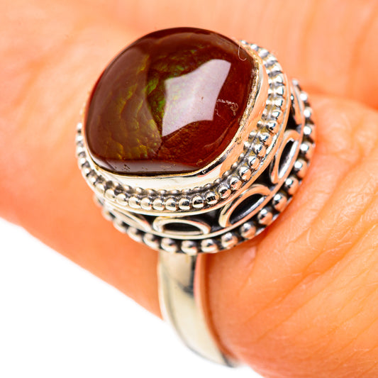 Mexican Fire Agate Rings handcrafted by Ana Silver Co - RING127640