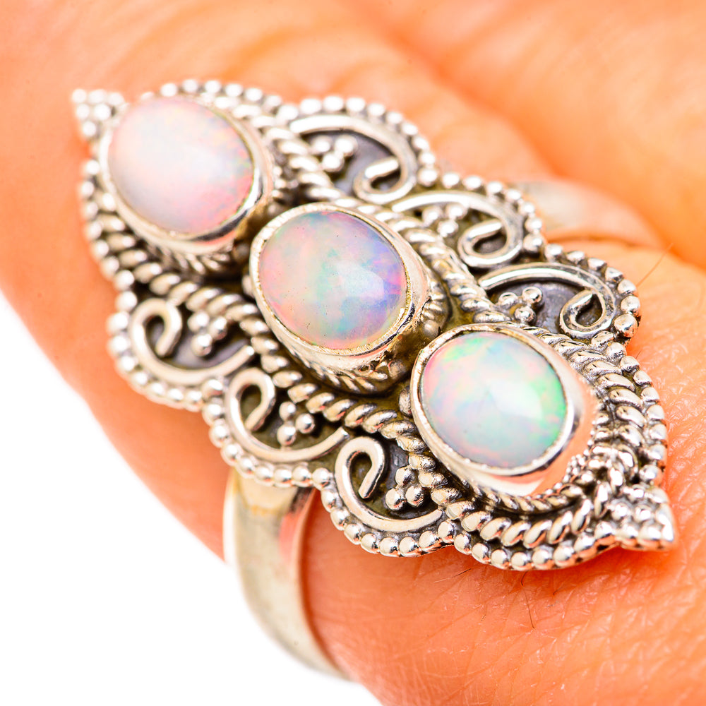 Ethiopian Opal Rings handcrafted by Ana Silver Co - RING127647