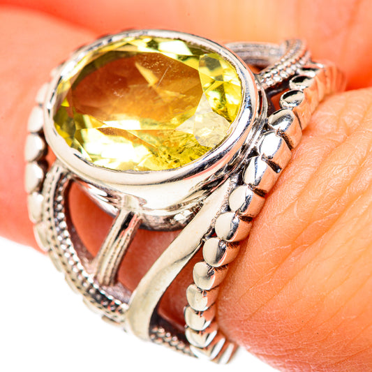 Lemon Quartz Rings handcrafted by Ana Silver Co - RING127652