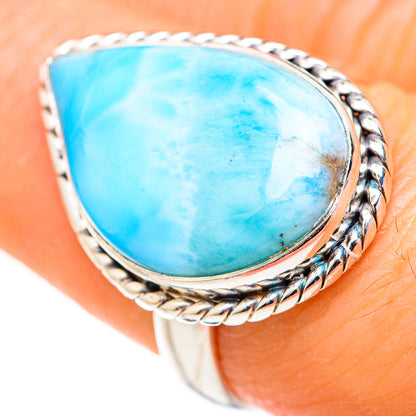 Larimar Rings handcrafted by Ana Silver Co - RING127656