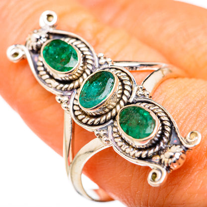 Zambian Emerald Rings handcrafted by Ana Silver Co - RING127661