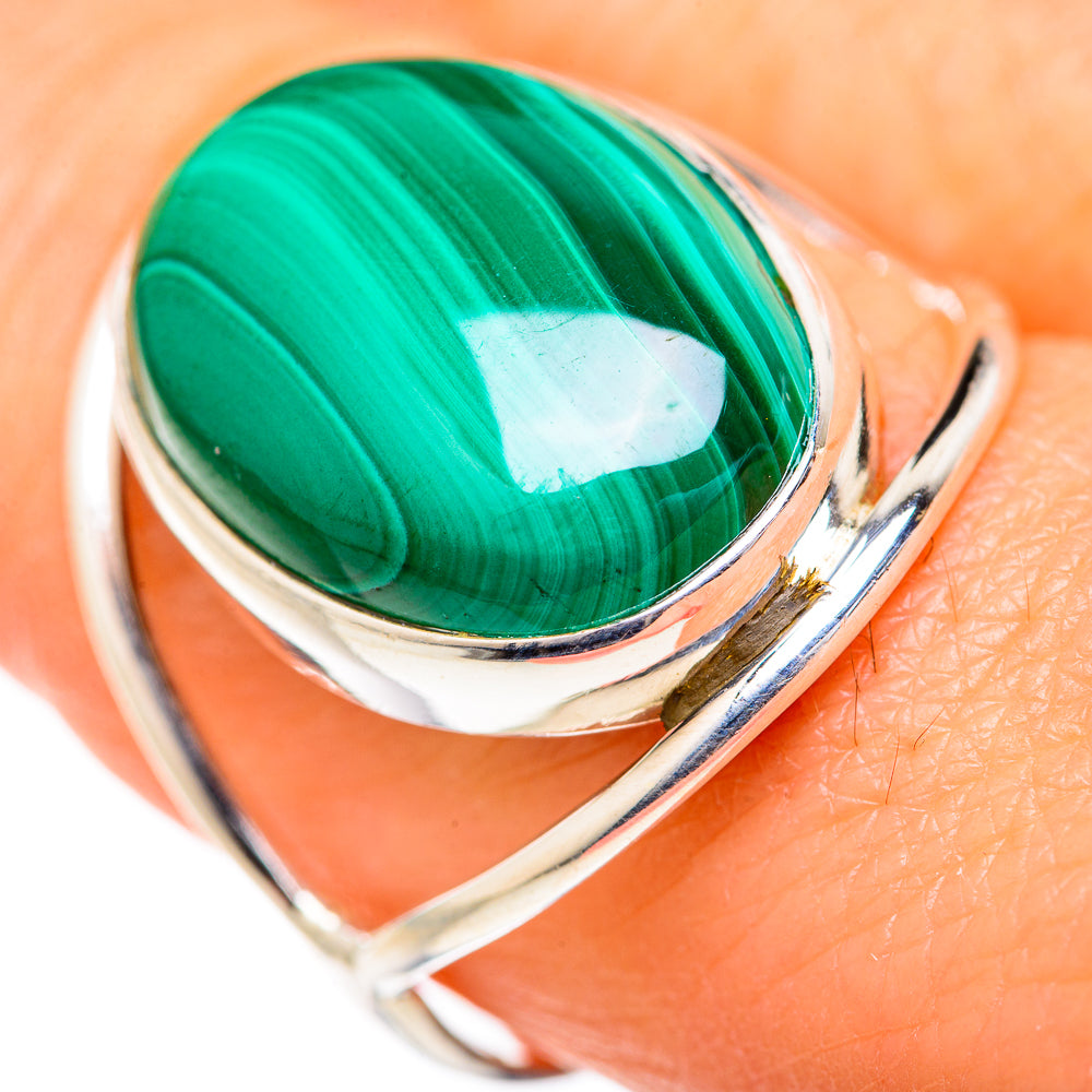 Malachite Rings handcrafted by Ana Silver Co - RING127662