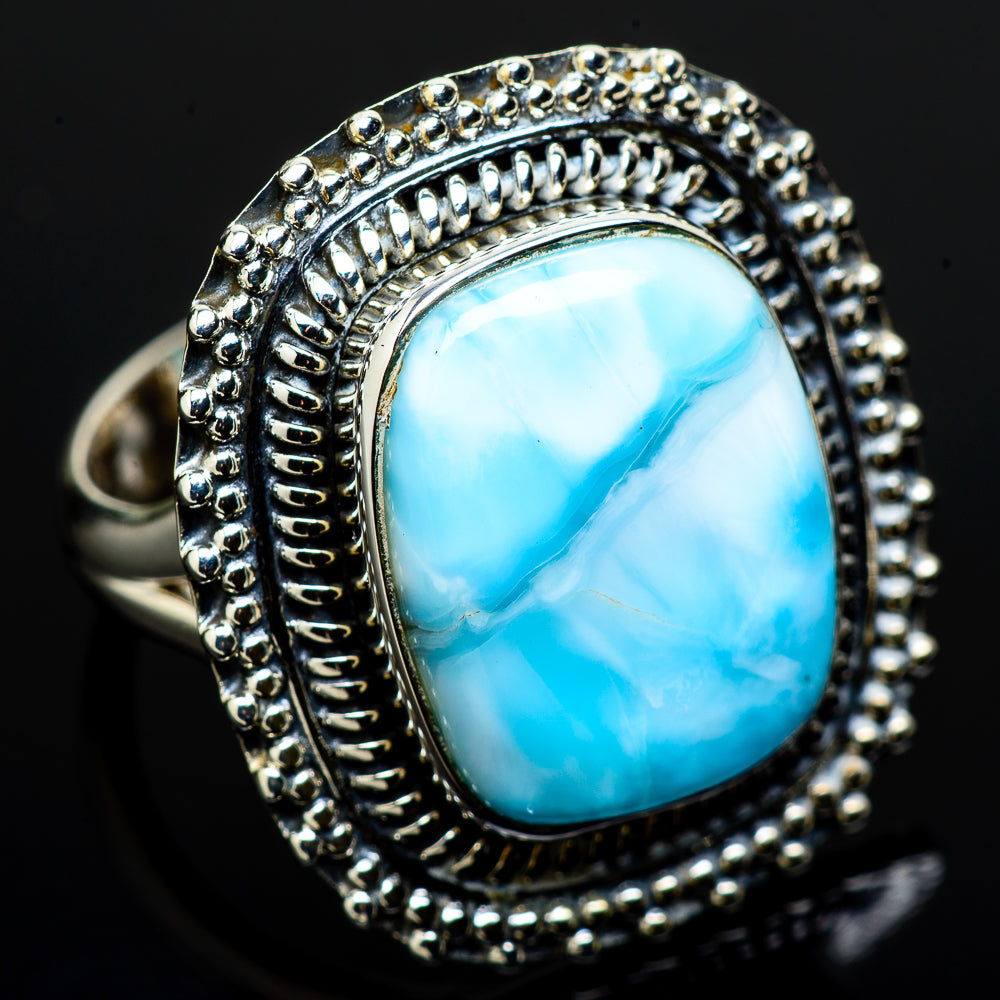 Larimar Rings handcrafted by Ana Silver Co - RING12767