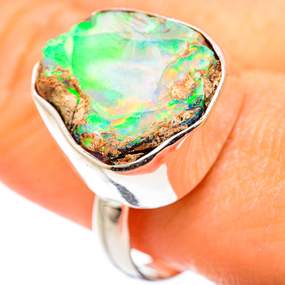 Ethiopian Opal Rings handcrafted by Ana Silver Co - RING127675