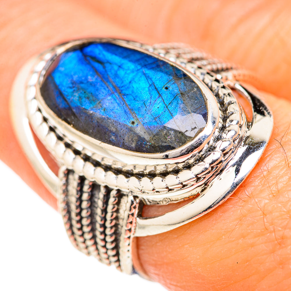 Labradorite Rings handcrafted by Ana Silver Co - RING127682