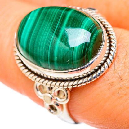 Malachite Rings handcrafted by Ana Silver Co - RING127685