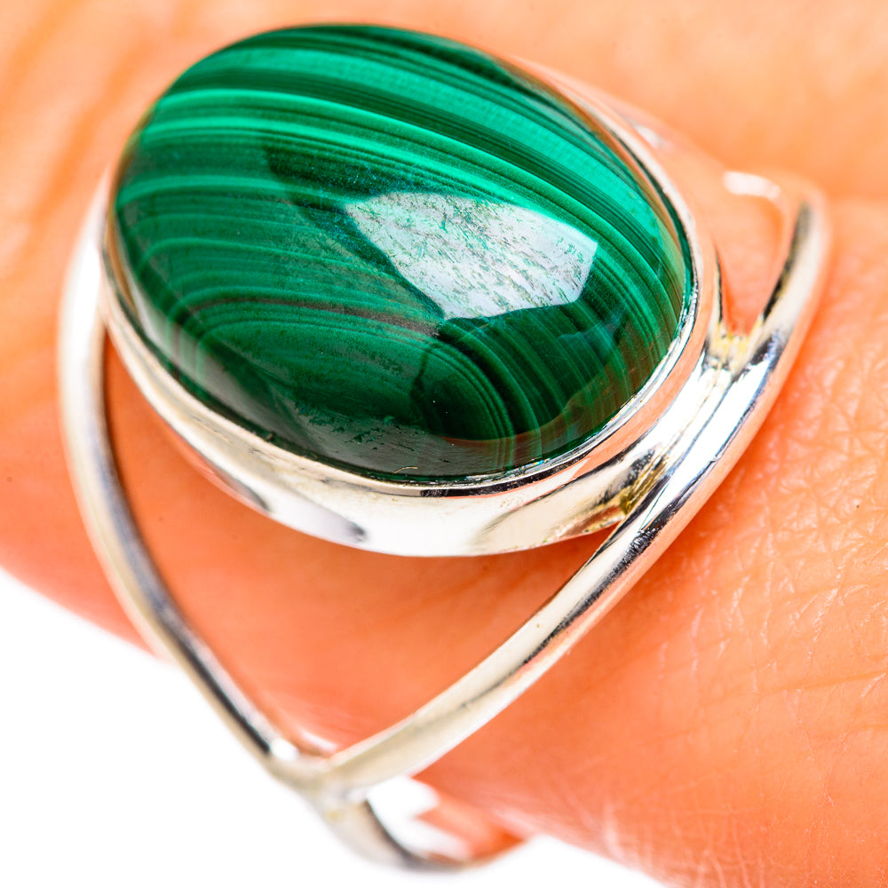 Malachite Rings handcrafted by Ana Silver Co - RING127687