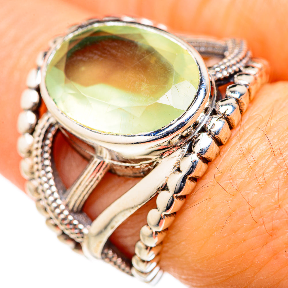 Prehnite Rings handcrafted by Ana Silver Co - RING127688