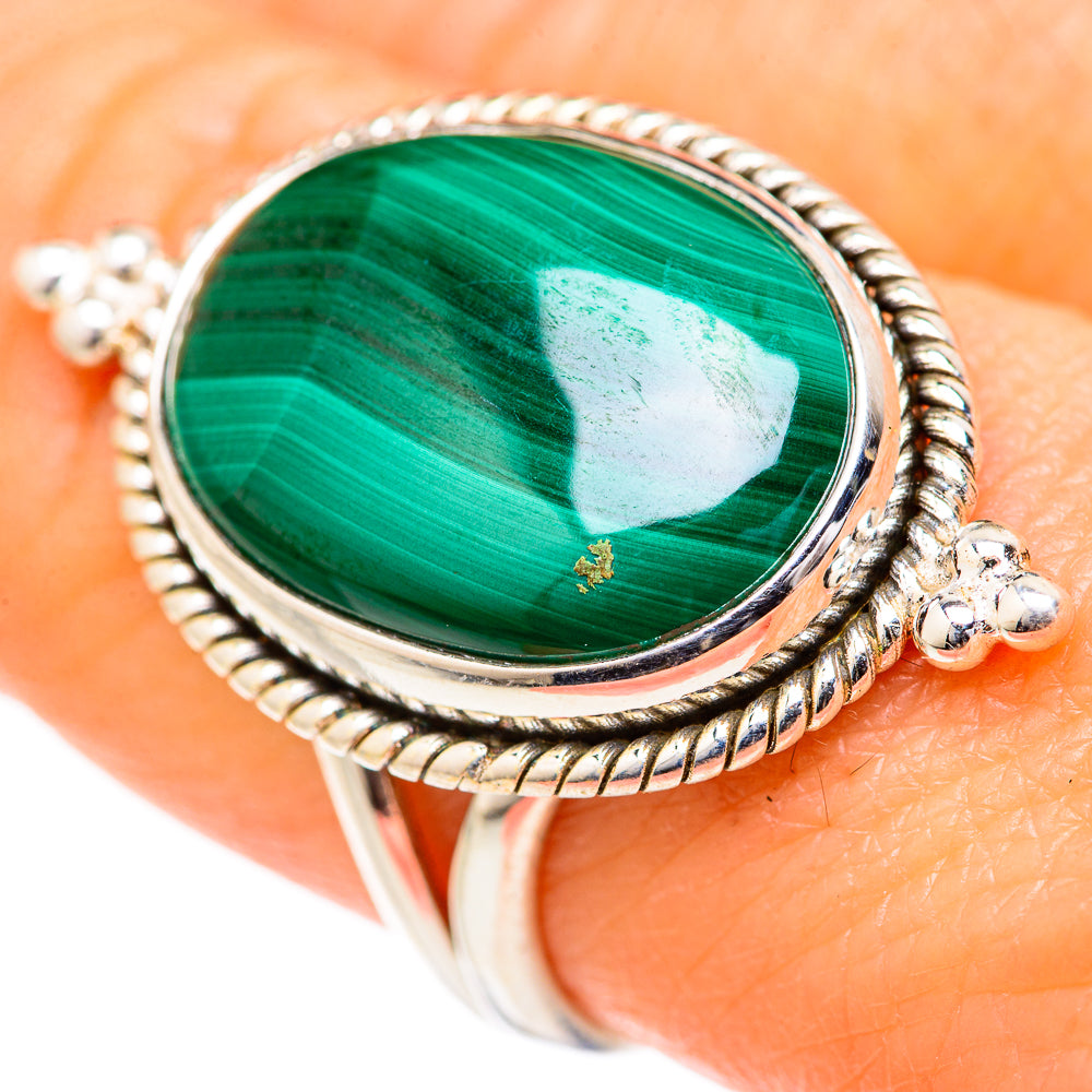 Malachite Rings handcrafted by Ana Silver Co - RING127689