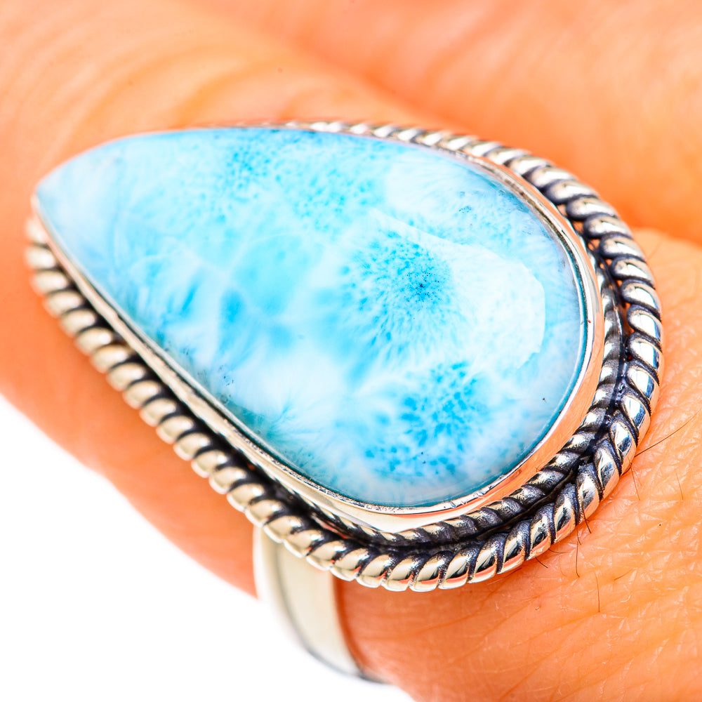 Larimar Rings handcrafted by Ana Silver Co - RING127706