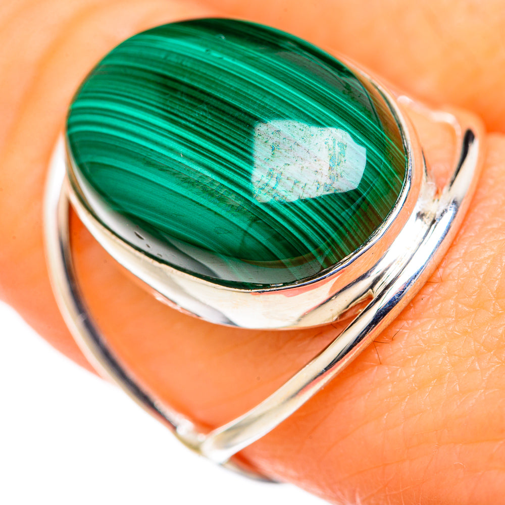 Malachite Rings handcrafted by Ana Silver Co - RING127711
