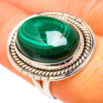 Malachite Rings handcrafted by Ana Silver Co - RING127713