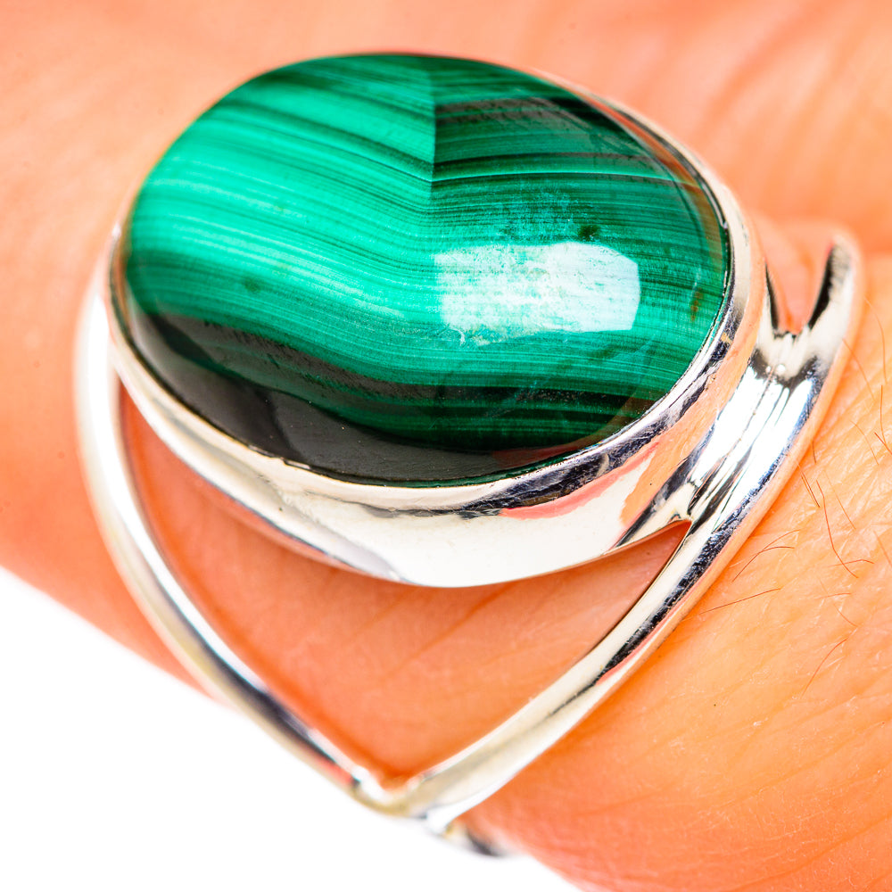 Malachite Rings handcrafted by Ana Silver Co - RING127733